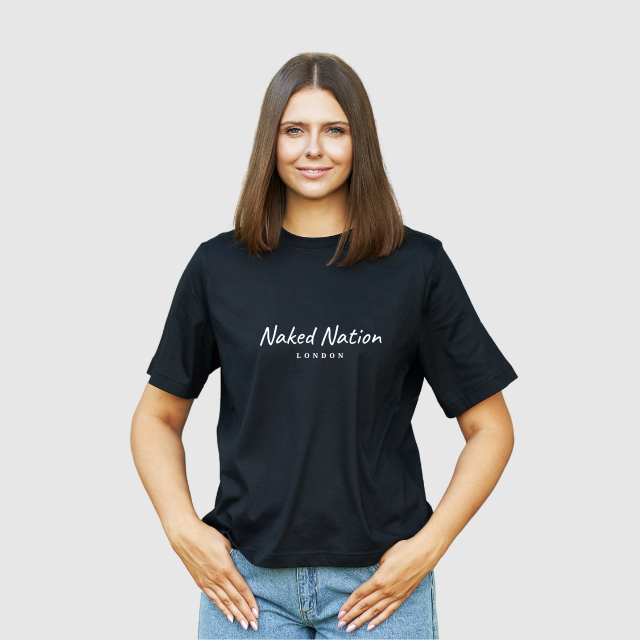 Women's Naked Nation T-shirt, crafted from Certified Organic Cotton - Relaxed Fit