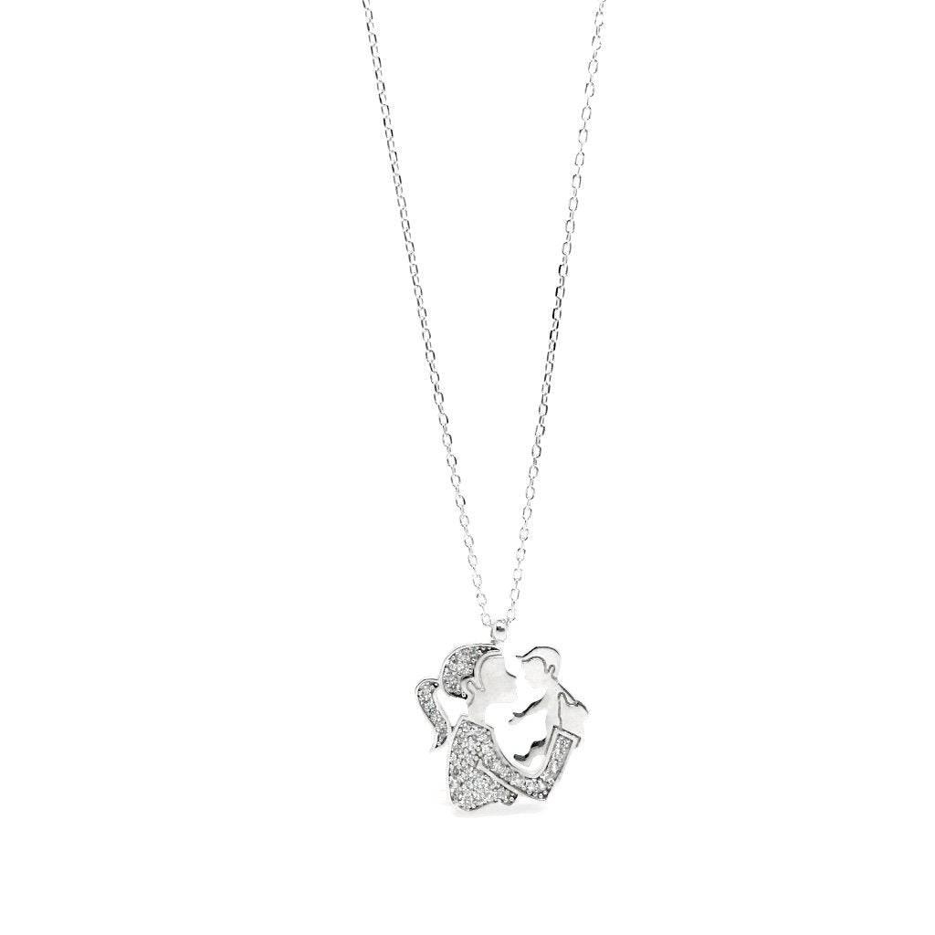 Baby and Mum Love Pendant Necklace with Gift Box - Naked Nation UK