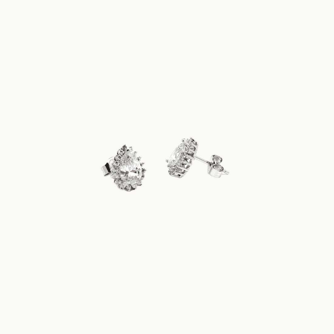 Beautiful Sterling Silver Drop Stud Earrings. Red, Purple and White Available - Naked Nation UK