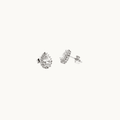 Beautiful Sterling Silver Drop Stud Earrings. Red, Purple and White Available - Naked Nation UK