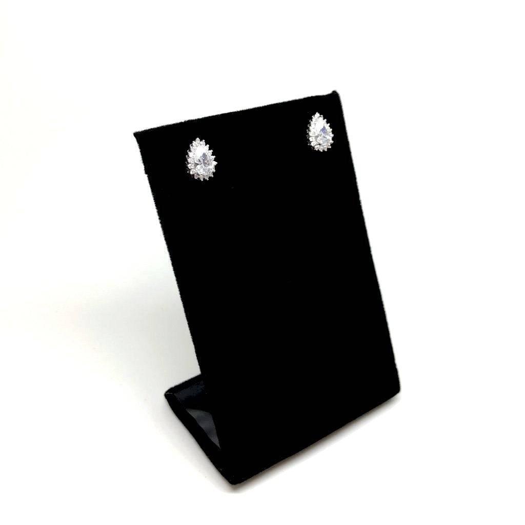 Beautiful Sterling Silver Drop Stud Earrings. Red, Purple and White Available - Naked Nation UK
