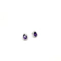 Beautiful Sterling Silver Drop Stud Earrings. Red, Purple and White Available - Naked Nation UK