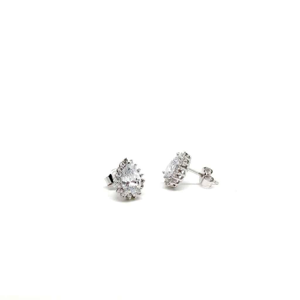 Beautiful Sterling Silver Drop Stud Earrings. Red, Purple and White Available - Naked Nation UK