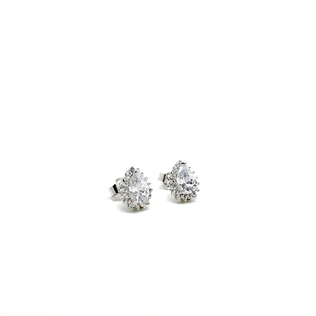 Beautiful Sterling Silver Drop Stud Earrings. Red, Purple and White Available - Naked Nation UK