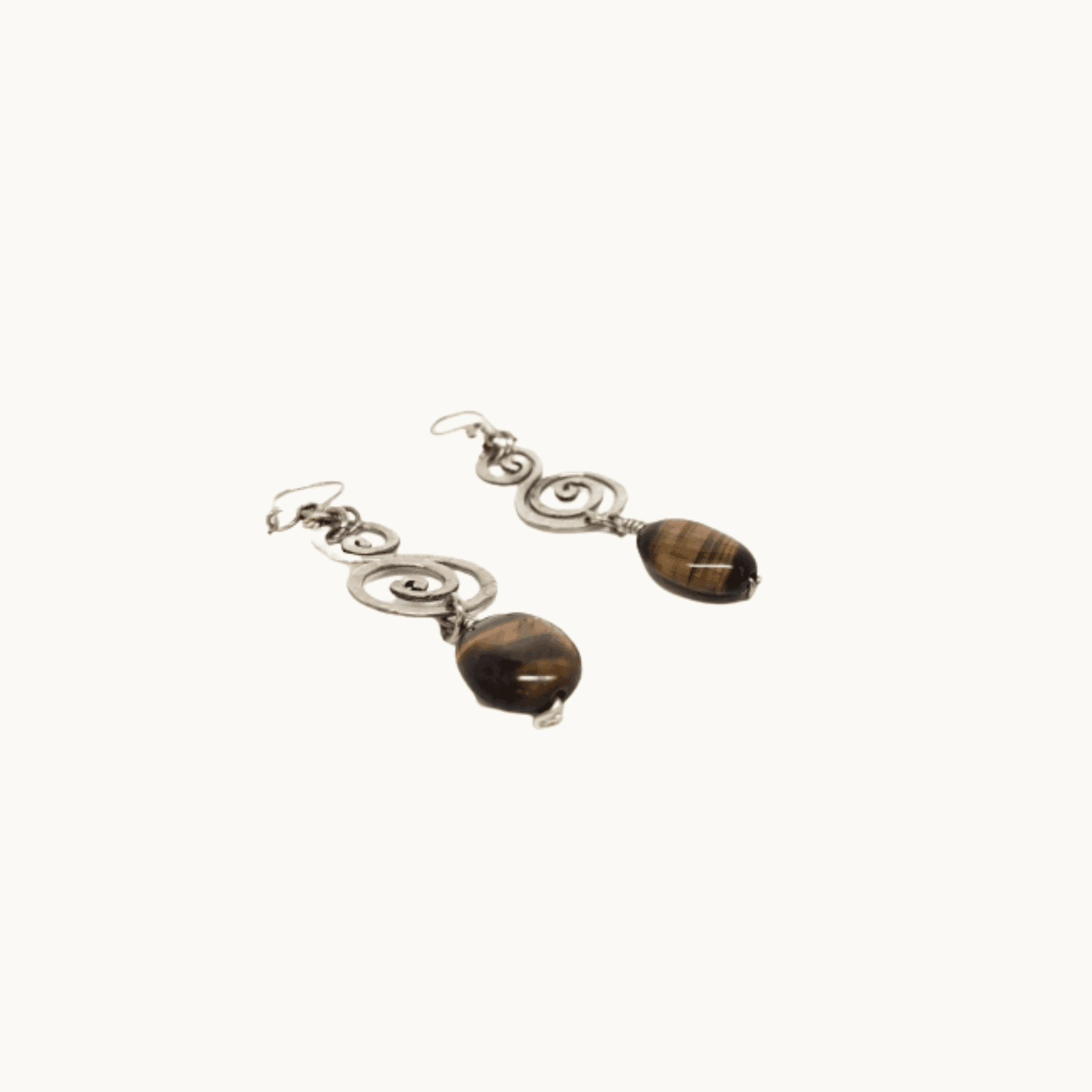 Black tourmaline Earrings for Protection and Purification or Tiger's Eye Earrings for Creativity, Dangle Earrings. - Naked Nation UK