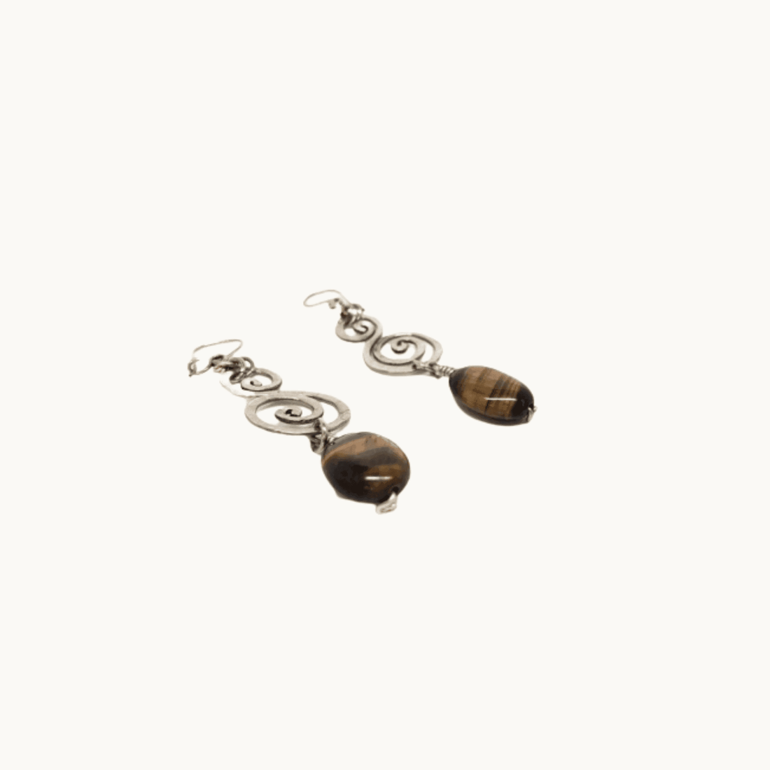 Black tourmaline Earrings for Protection and Purification or Tiger's Eye Earrings for Creativity, Dangle Earrings. - Naked Nation UK
