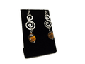 Black tourmaline Earrings for Protection and Purification or Tiger's Eye Earrings for Creativity, Dangle Earrings. - Naked Nation UK