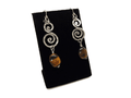 Black tourmaline Earrings for Protection and Purification or Tiger's Eye Earrings for Creativity, Dangle Earrings. - Naked Nation UK