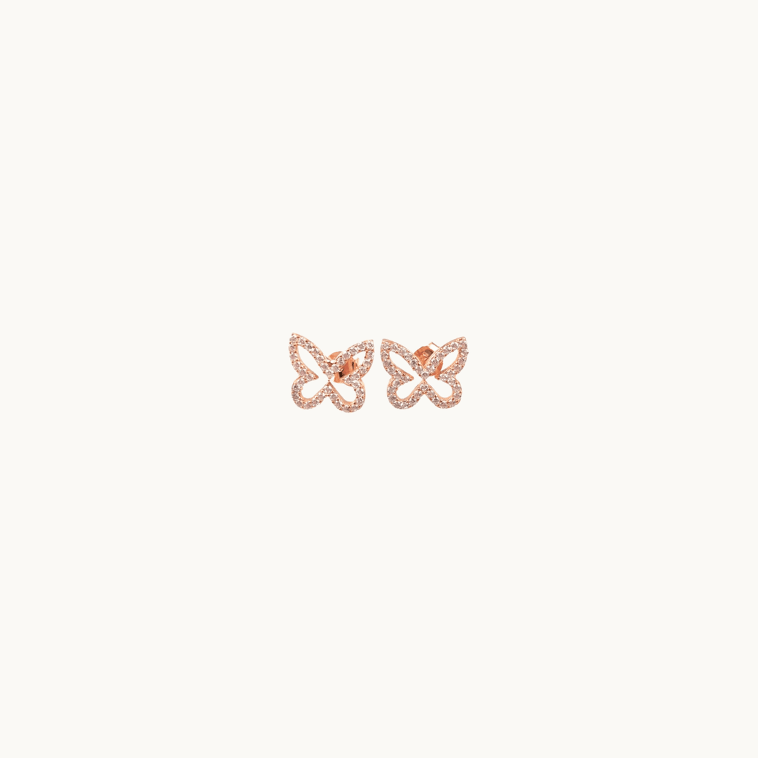 Butterfly Stud Earrings, dainty Sterling Silver Butterfly earrings - Naked Nation UK