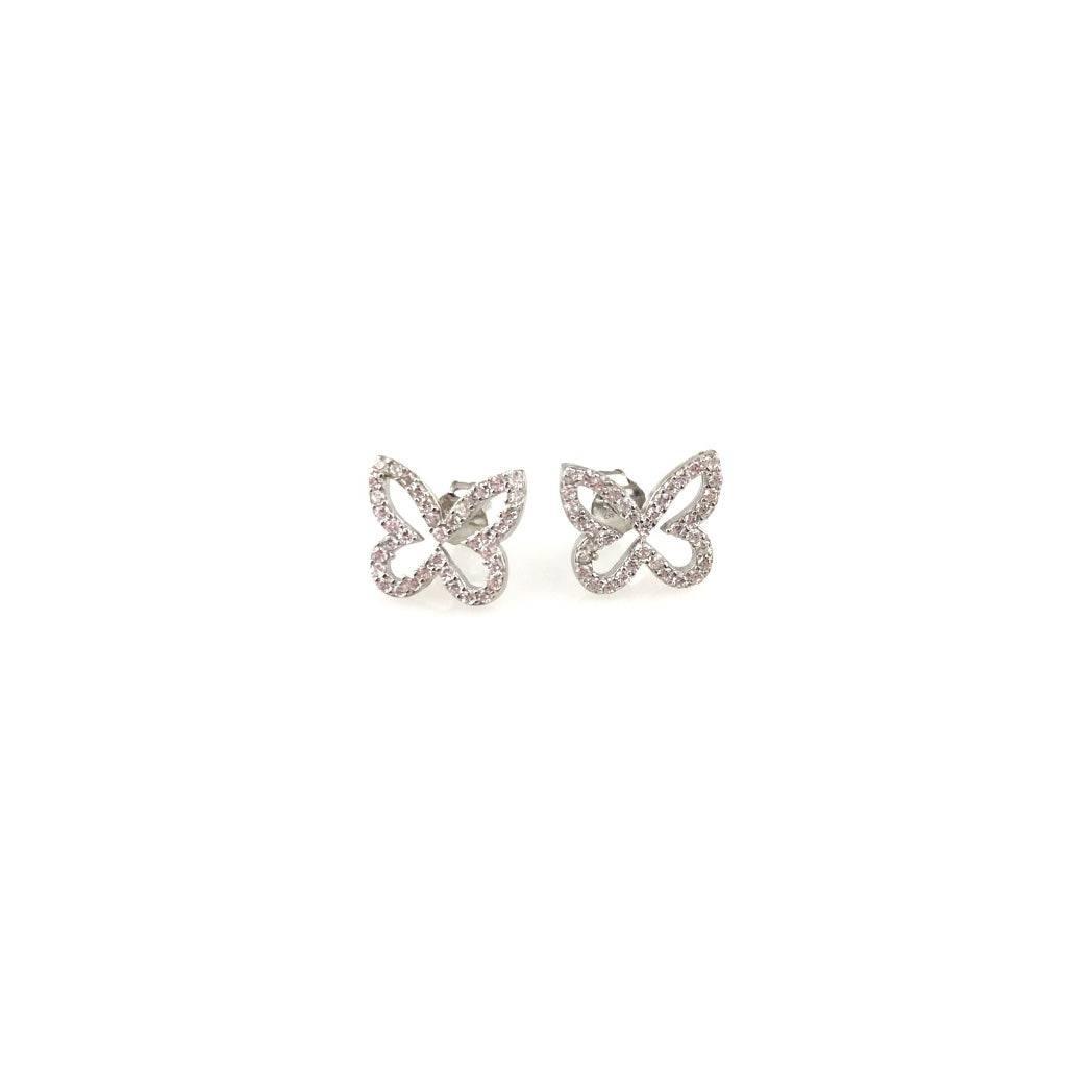 Butterfly Stud Earrings, dainty Sterling Silver Butterfly earrings - Naked Nation UK