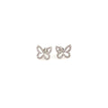 Butterfly Stud Earrings, dainty Sterling Silver Butterfly earrings - Naked Nation UK