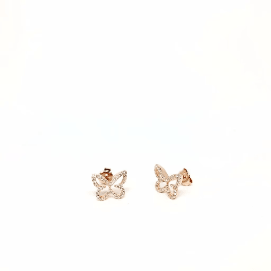 Butterfly Stud Earrings, dainty Sterling Silver Butterfly earrings - Naked Nation UK