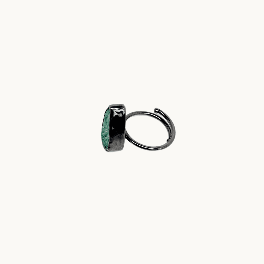 Chrysocolla Gemstone Ring, Adjustable ring for harmony, purification and hope - Naked Nation UK