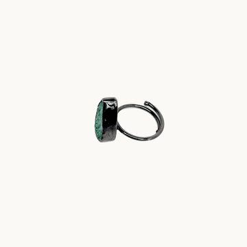 Chrysocolla Gemstone Ring, Adjustable ring for harmony, purification and hope - Naked Nation UK