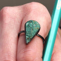 Chrysocolla Gemstone Ring, Adjustable ring for harmony, purification and hope - Naked Nation UK