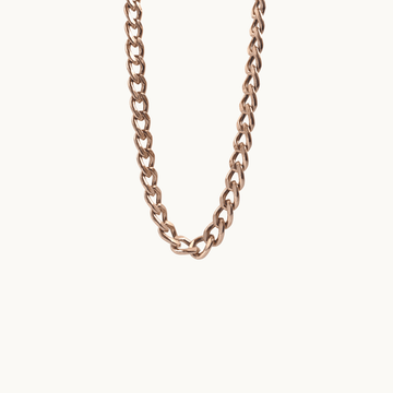 Circular Curb Chain, 925 Sterling Silver Rose Gold Necklace by Naked Nation - Naked Nation UK