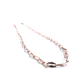 Circular Curb Chain, 925 Sterling Silver Rose Gold Necklace by Naked Nation - Naked Nation UK
