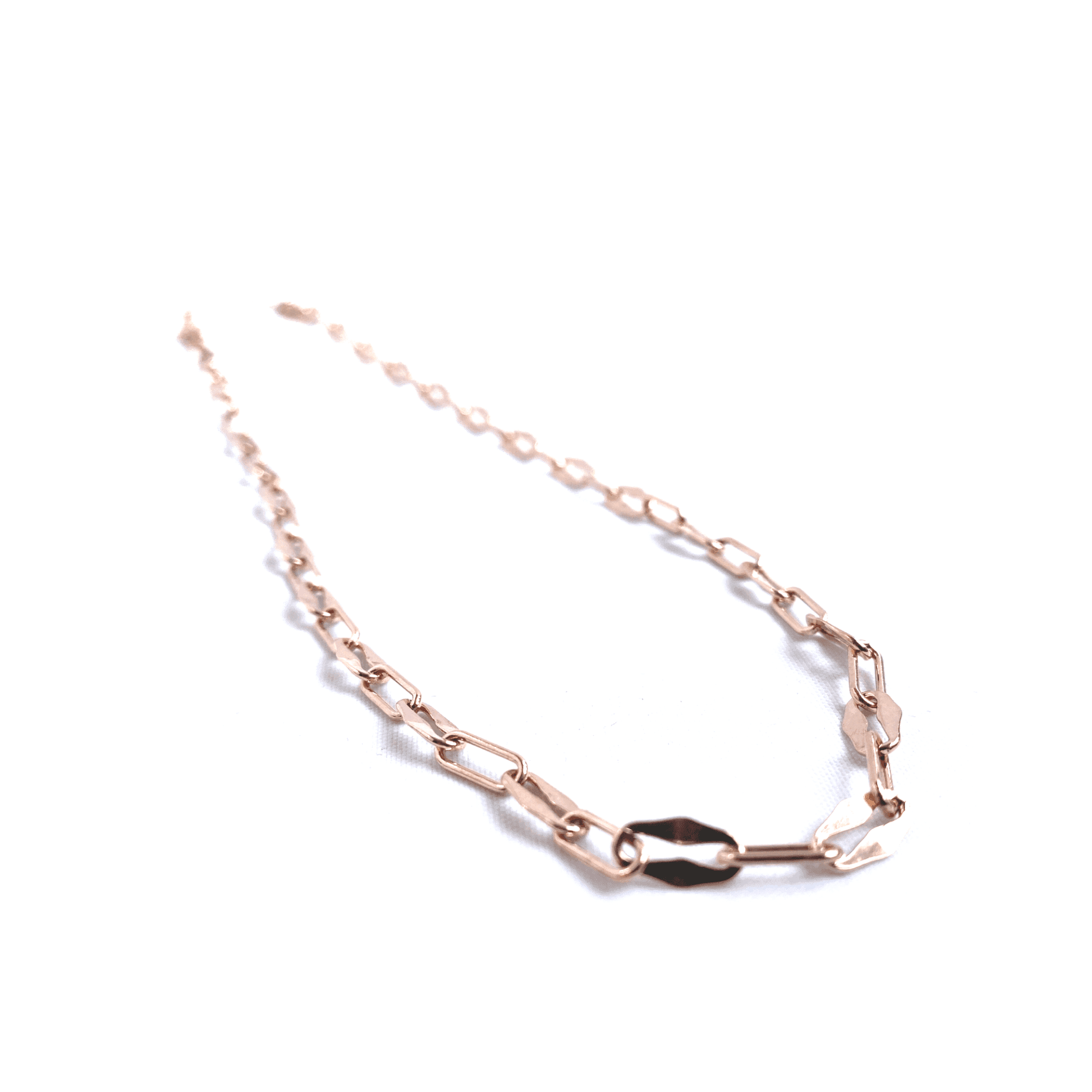 Circular Curb Chain, 925 Sterling Silver Rose Gold Necklace by Naked Nation - Naked Nation UK