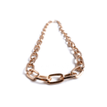 Circular Curb Chain, 925 Sterling Silver Rose Gold Necklace by Naked Nation - Naked Nation UK