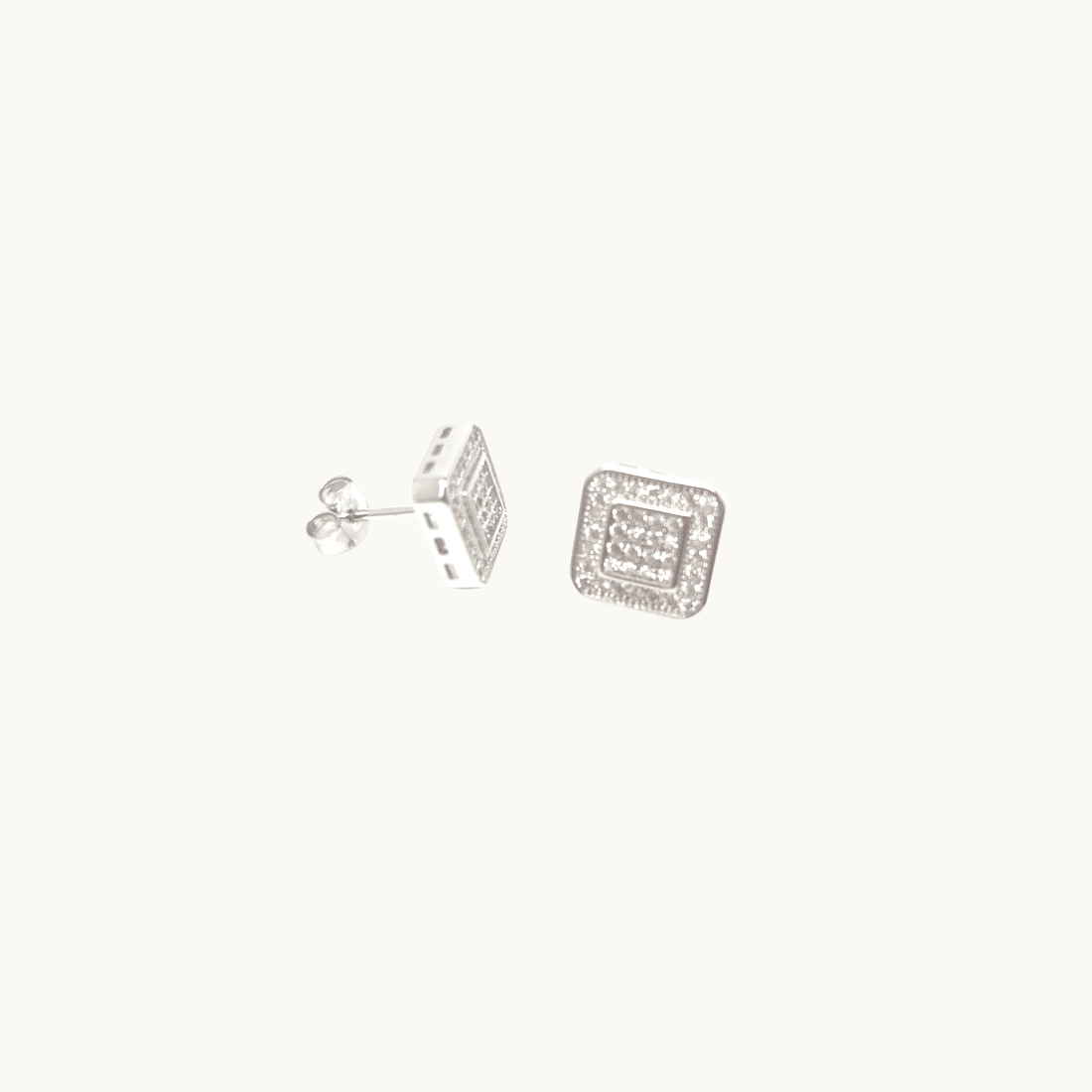 Clear Cubic Zirconia Stud Earrings - Naked Nation UK