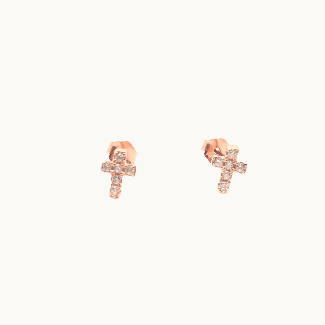 Cross Silver Earrings - Italian stud Earrings for Women, Cross jewellery - Naked Nation UK