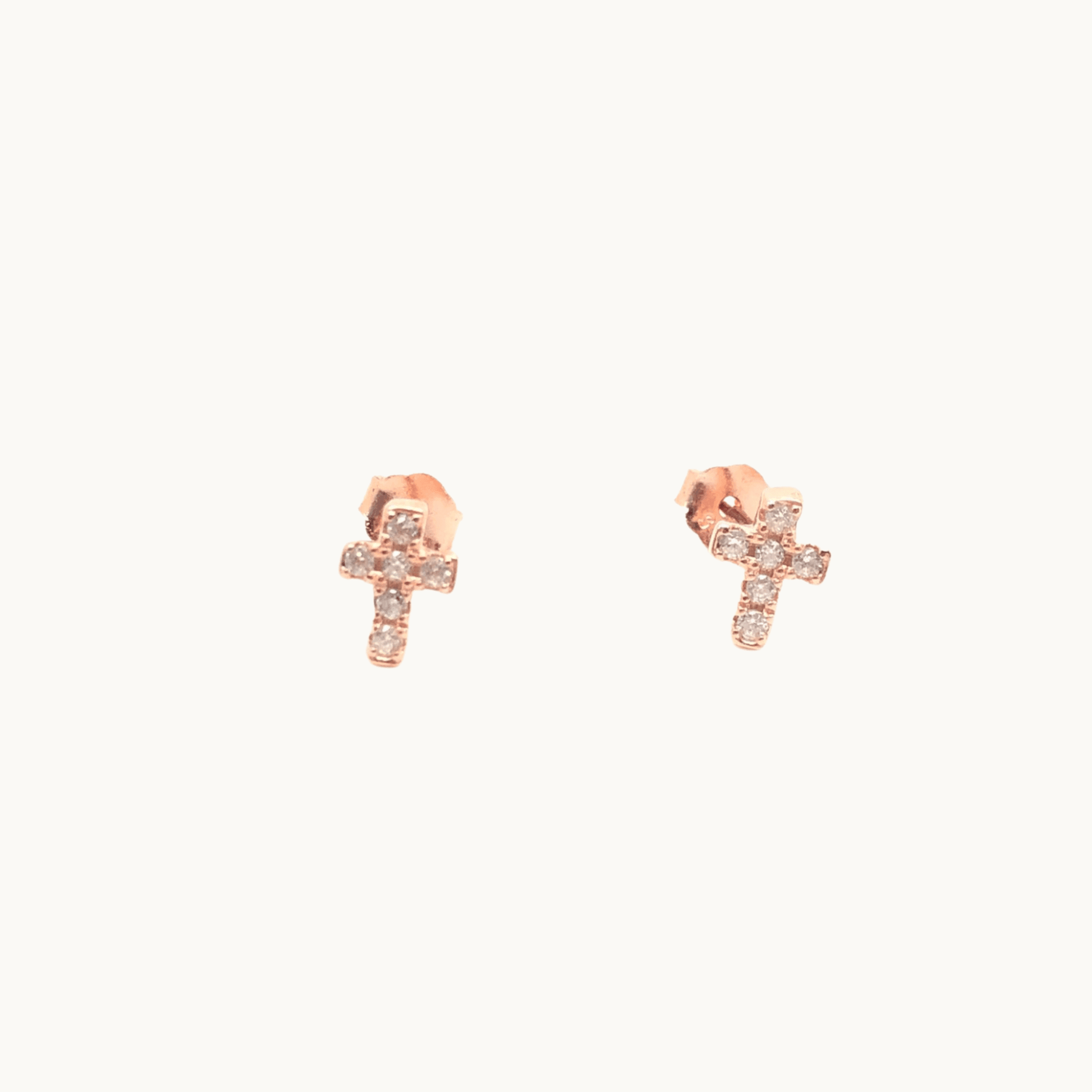 Cross Silver Earrings - Italian stud Earrings for Women, Cross jewellery - Naked Nation UK