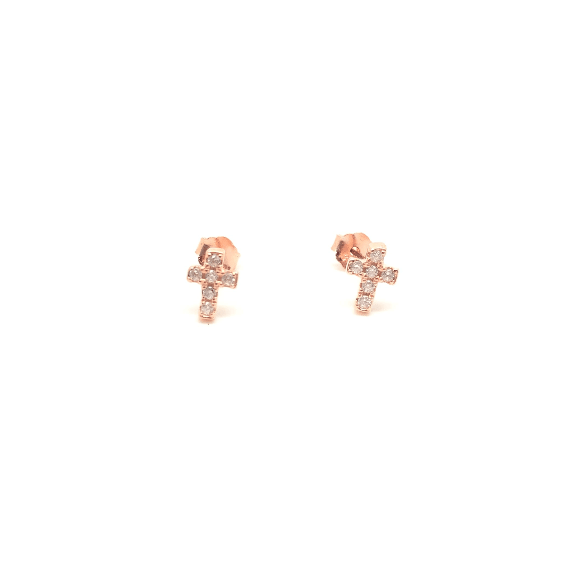 Cross Silver Earrings - Italian stud Earrings for Women, Cross jewellery - Naked Nation UK