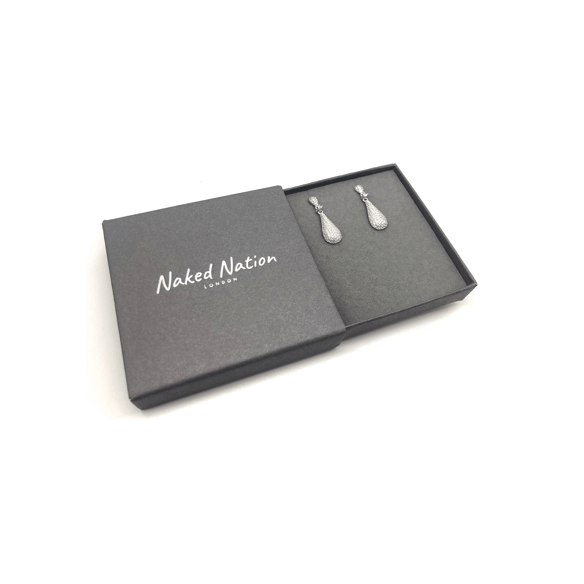 Crystal Drop Stud Earrings - Naked Nation UK