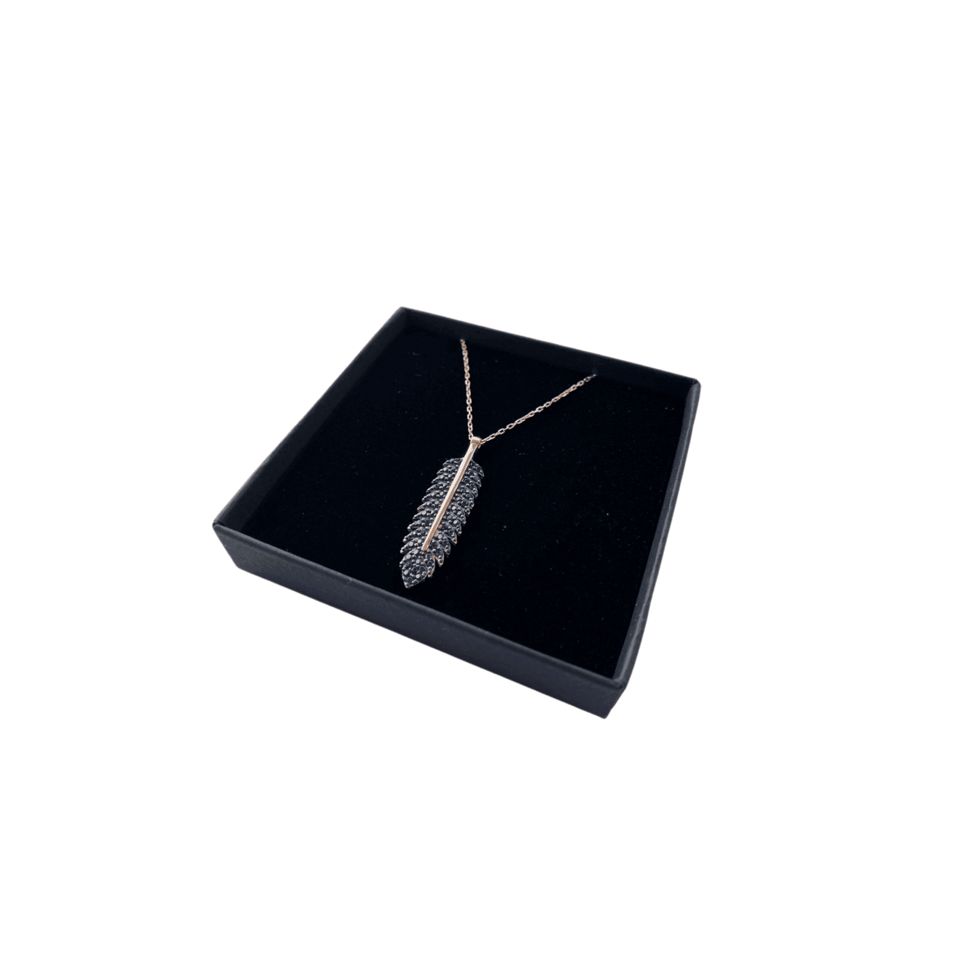 Cubic Zirconia Leaf, 925 Sterling Silver Necklace. Leaf as a Symbol of Fertility and Growth - Naked Nation UK