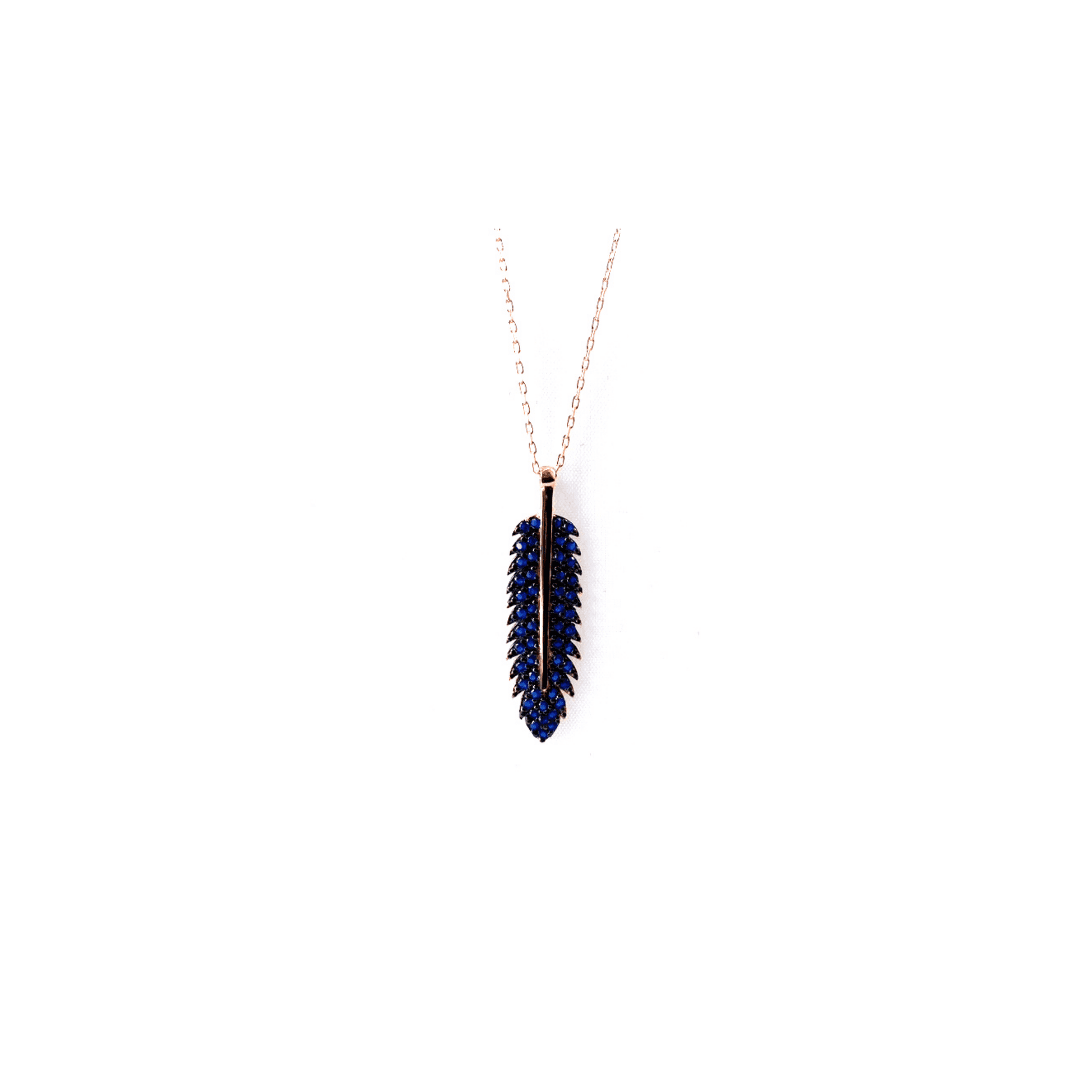 Cubic Zirconia Leaf, 925 Sterling Silver Necklace. Leaf as a Symbol of Fertility and Growth - Naked Nation UK