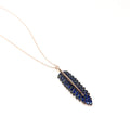 Cubic Zirconia Leaf, 925 Sterling Silver Necklace. Leaf as a Symbol of Fertility and Growth - Naked Nation UK
