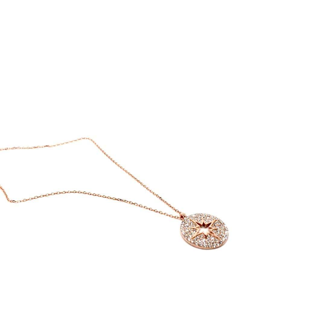 Cubic Zirconia Star Pendant Necklace in Rose Gold, Silver or Black by Naked Nation - Naked Nation UK