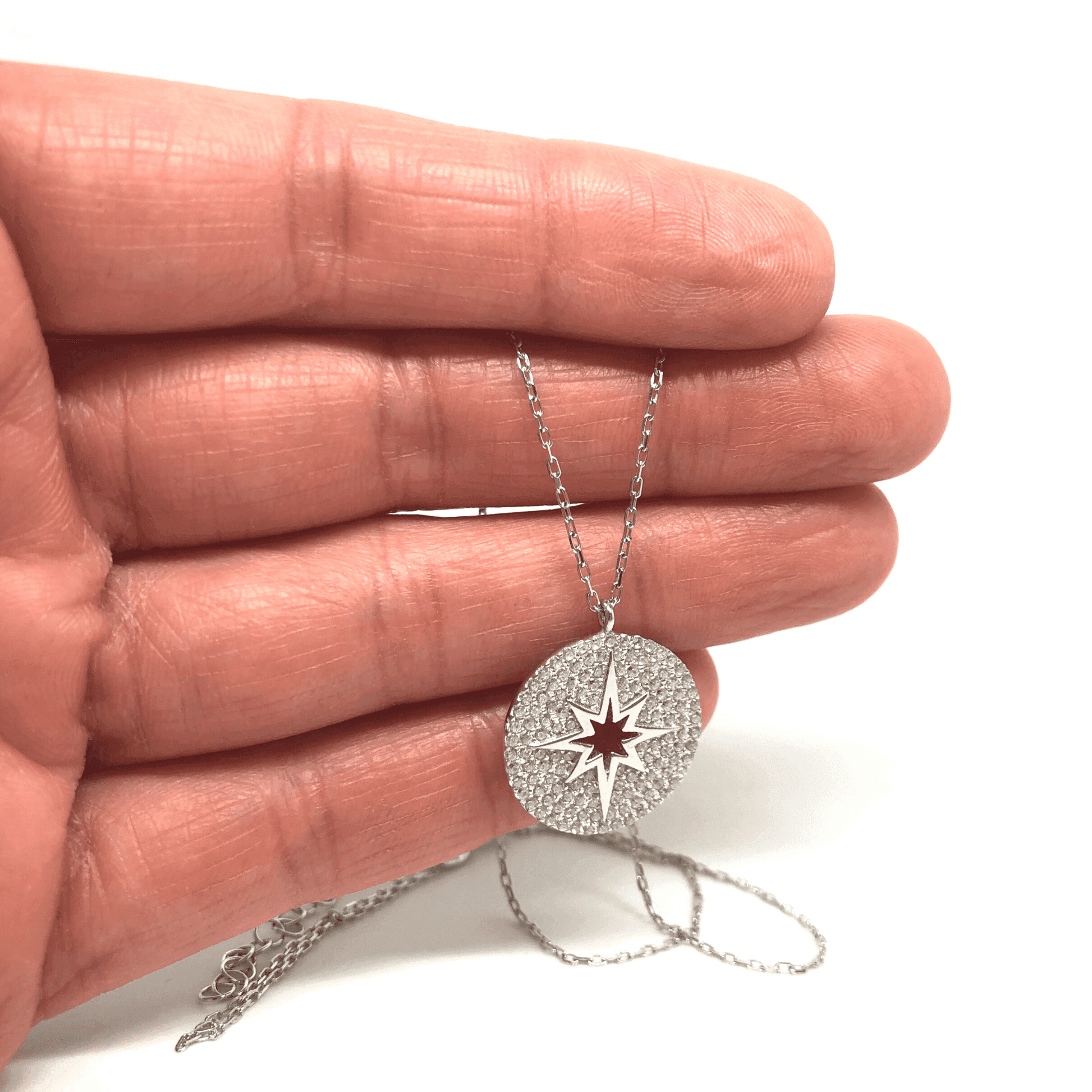 Cubic Zirconia Star Pendant Necklace in Rose Gold, Silver or Black by Naked Nation - Naked Nation UK