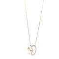 Cubic Zirconia Sterling Silver Baby Feet Necklace by Naked Nation - Naked Nation UK