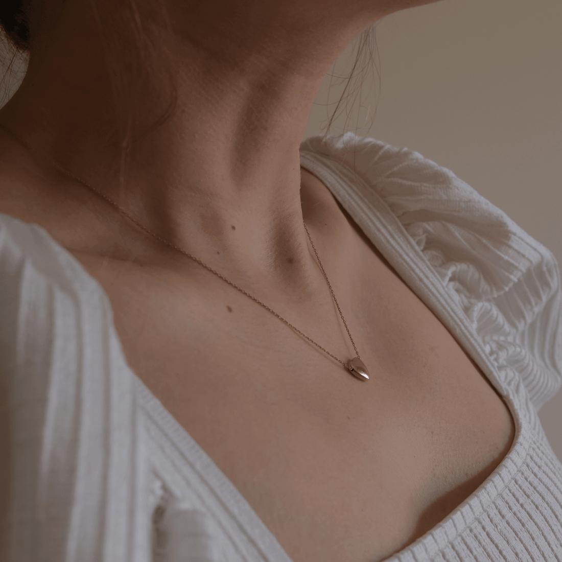 Dainty Naked Nation sterling silver Heart Pendant necklace - Naked Nation UK