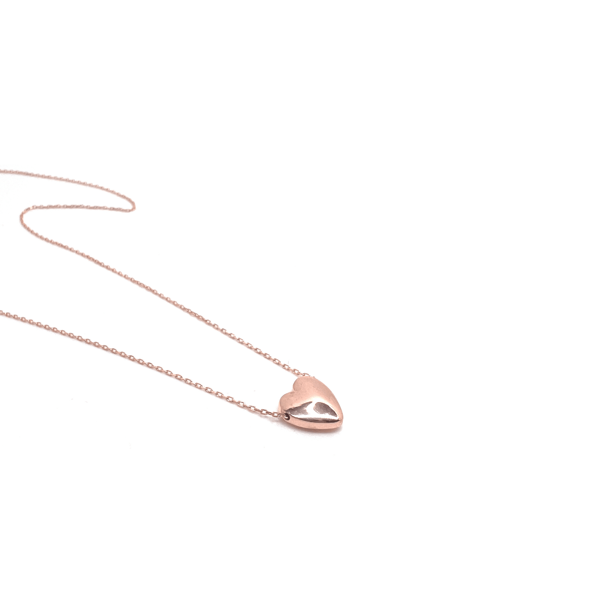 Dainty Naked Nation sterling silver Heart Pendant necklace - Naked Nation UK