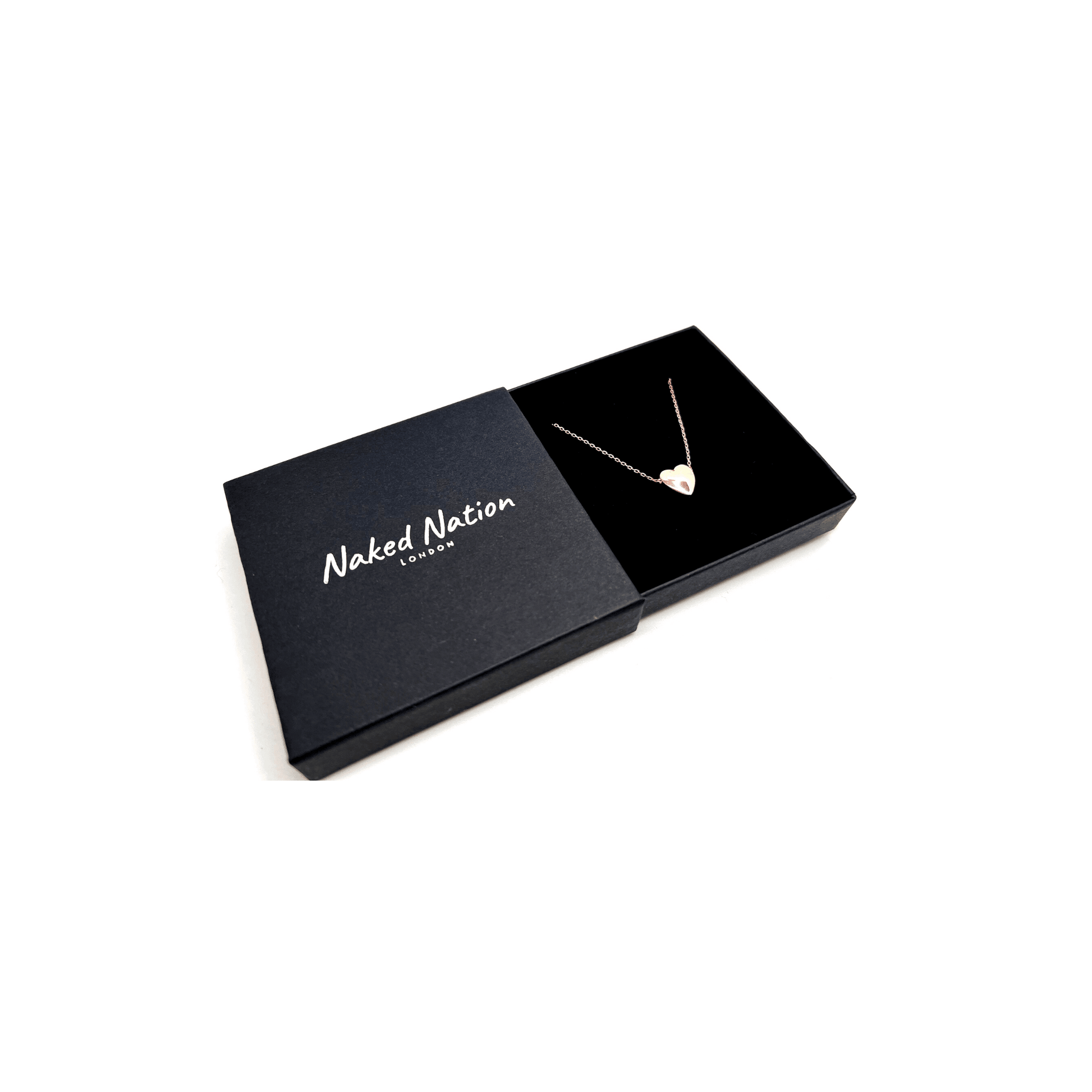 Dainty Naked Nation sterling silver Heart Pendant necklace - Naked Nation UK