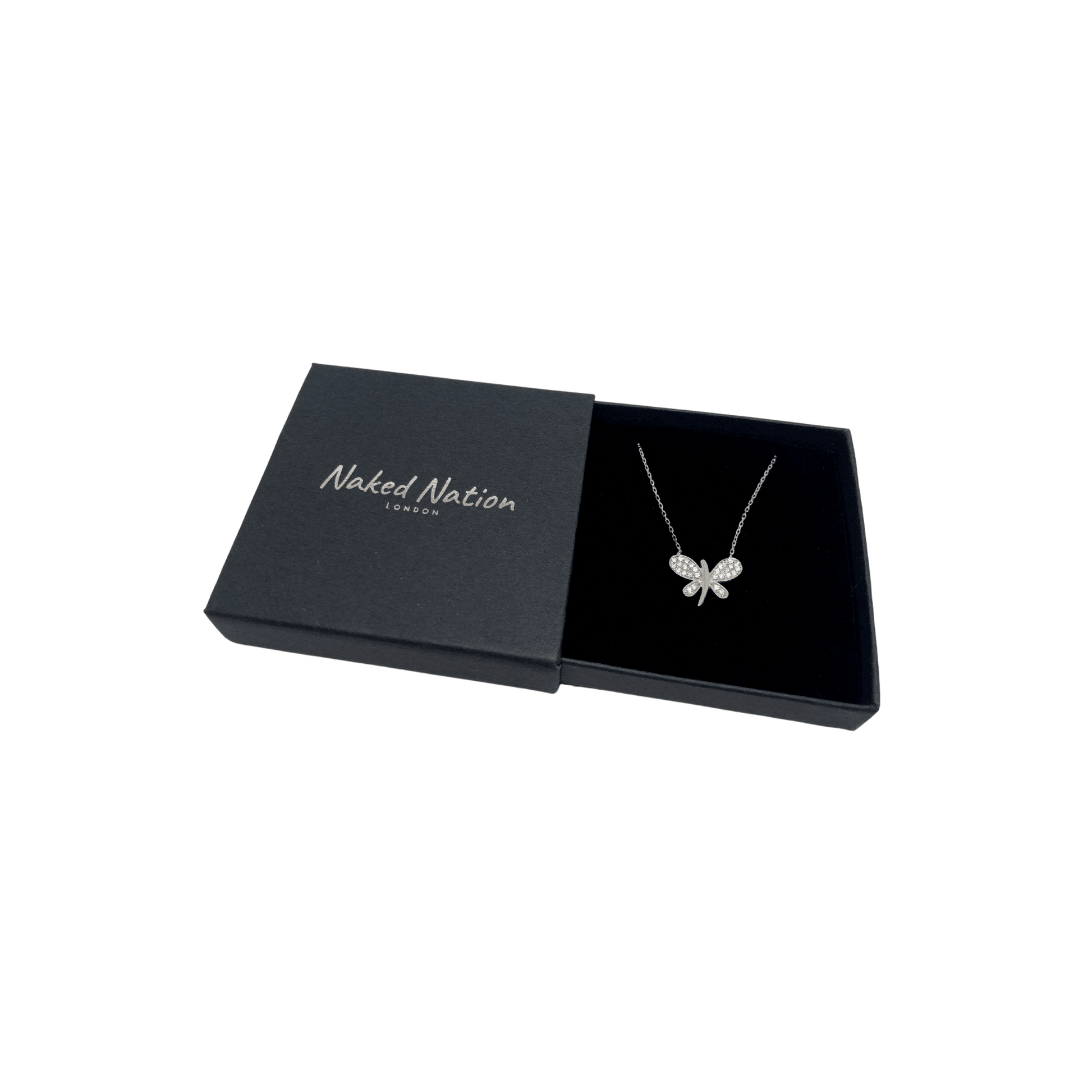 Dainty Silver Necklace for Woman, Dragonfly Necklace, 925 Sterling Silver Necklace - Naked Nation UK