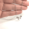 Dainty Silver Necklace for Woman, Dragonfly Necklace, 925 Sterling Silver Necklace - Naked Nation UK
