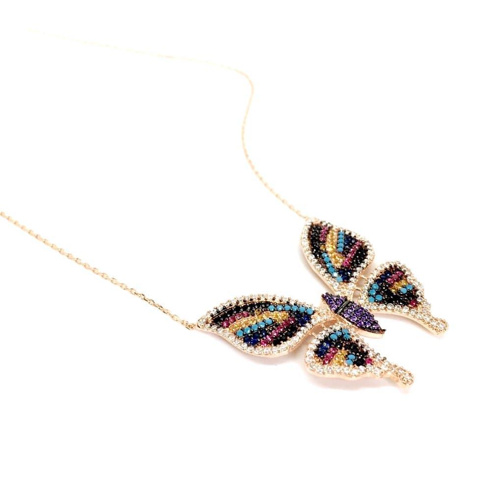 For Butterfly lovers - A Symbol of Change and Joy. Sterling Silver Butterfly Pendant Necklace - Naked Nation UK