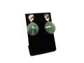 Green stones with Gold dangle earrings. Birthday gifts for women - Naked Nation UK