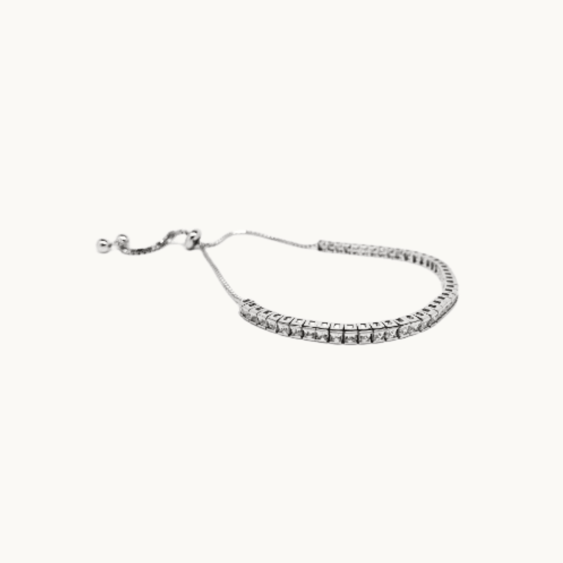 Italian 925 Sterling Silver Cubic Zirconia Bracelet. - Naked Nation UK