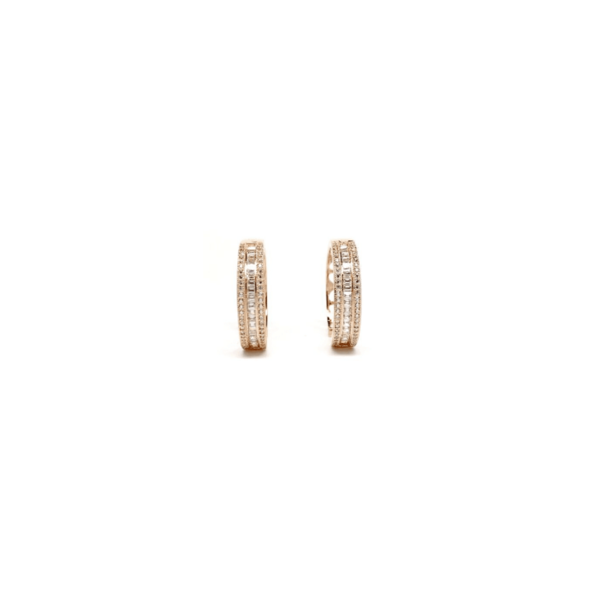Italian Hoop Cubic Zirconia Earrings - Naked Nation UK