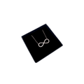 Italian Sterling Silver Infinity Necklace in Rose Gold and Crystals - Naked Nation UK