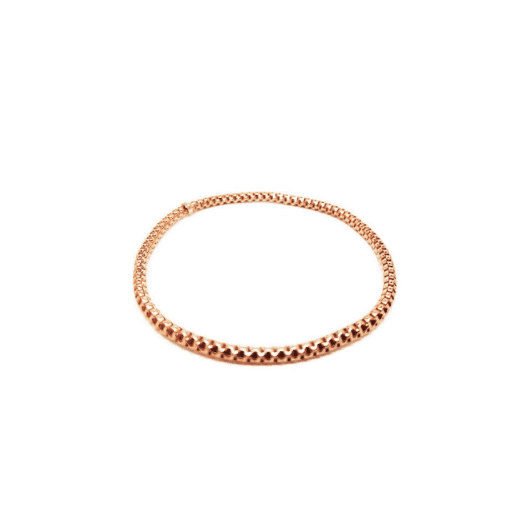 Italian Sterling Silver Rose Gold and Gold Stretch Bracelet - Naked Nation UK