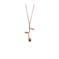 Italian Sterling Silver Rose Pendant Necklace - Naked Nation UK