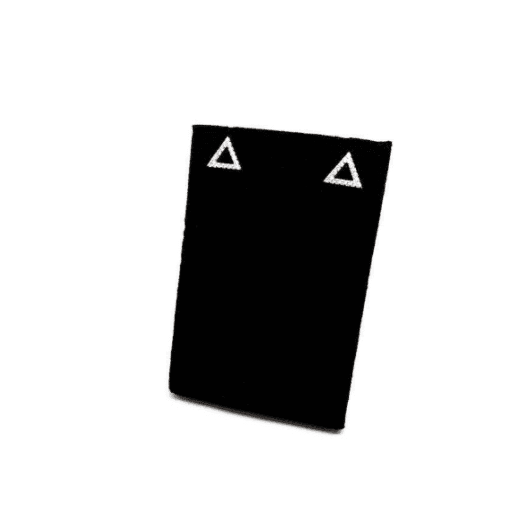 Italian Sterling Silver Triangle Stud Earrings - Naked Nation UK