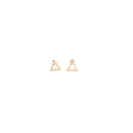 Italian Sterling Silver Triangle Stud Earrings - Naked Nation UK