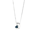 Jewellery for Mum - Baby Foot Necklace with Blue Heart - Naked Nation UK