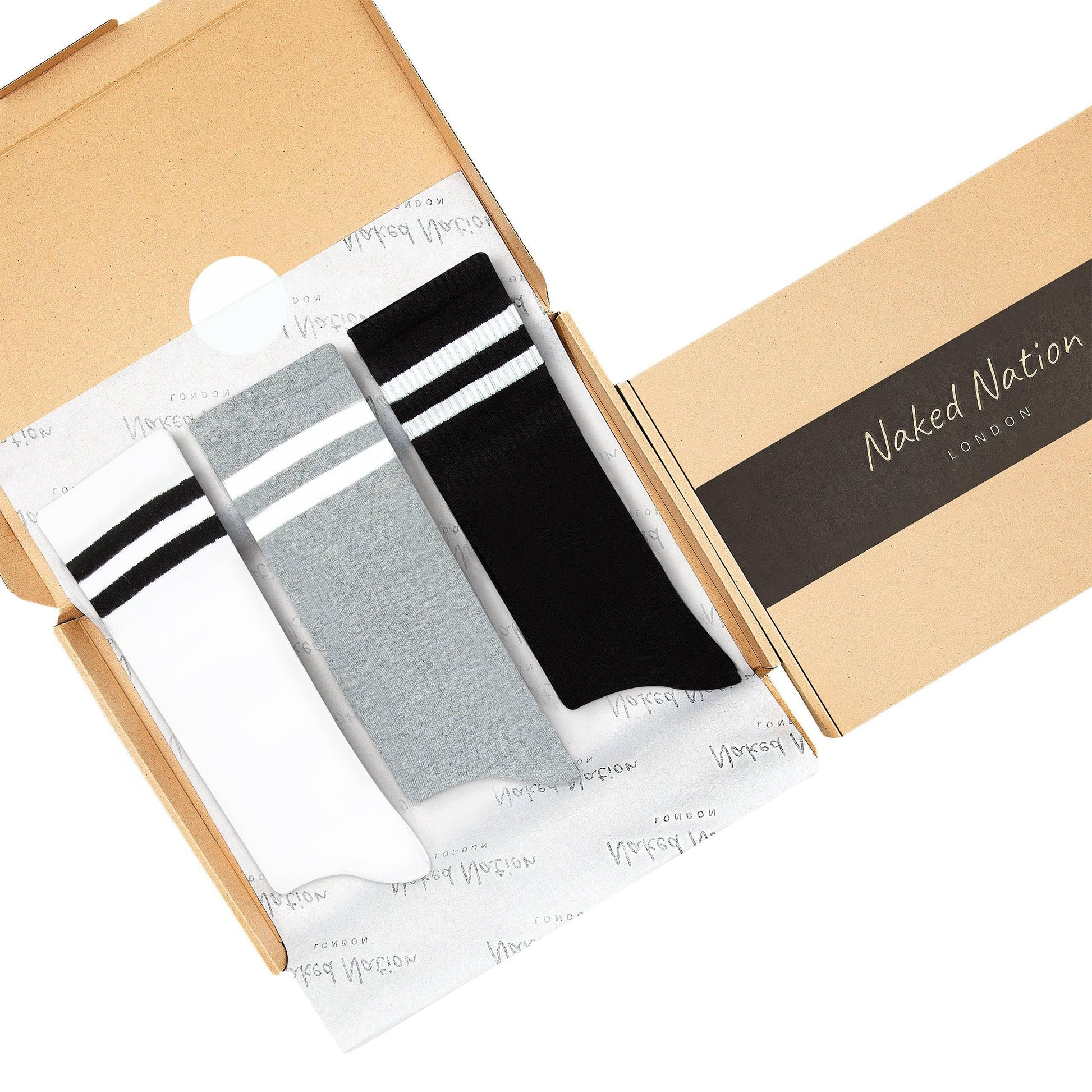 Long Bamboo Socks, Skater Sport Socks for Girls and Boys - Naked Nation UK